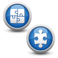 Puzzle web icon, vector eps 8