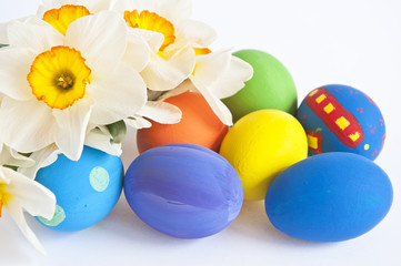 Easter eggs and Narcissus