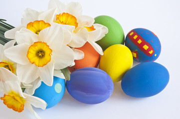 Easter eggs and Narcissus