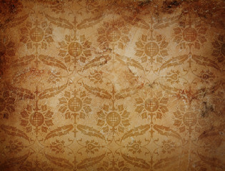 Plakat textured sepia surface, ornamental background