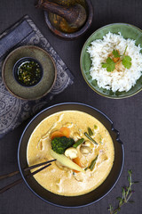 gemüse curry mit reis