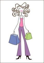 woman with shopping bag