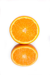 orange on the mirror
