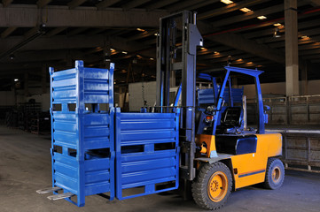 Forklift at factory.