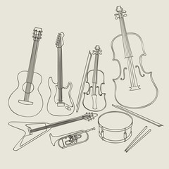 Set of musical instruments