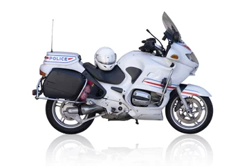 Papier Peint photo Lavable Moto moto de police
