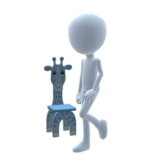 3D Guy Giraffe Child's Chair