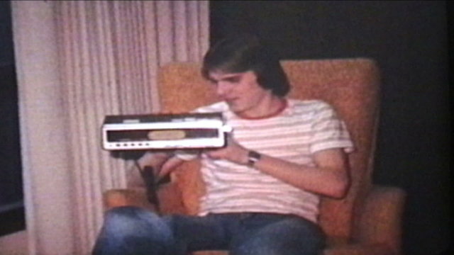 Teenager Gets Clock Radio For Birthday (1978 Vintage 8mm film)
