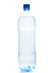 Bottles of water isolated on the white