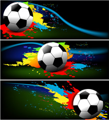 Abstract football banners