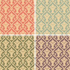 Damask ornamental vector pattern