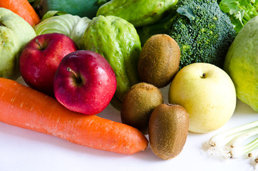 Naklejka na ściany i meble Fruits and vegetables have nutritional value.