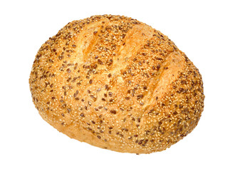 bread with sesame seeds and flax