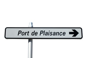 Panneau indicateur du Port de Plaisance