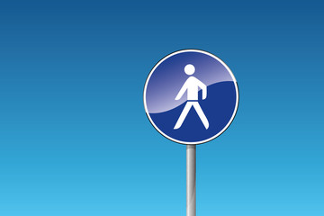 Verkehrszeichen Fu&szlig;g&auml;nger Fussg&auml;nger