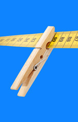 Clothespin and measuring tape.