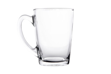 Single empty tea glass