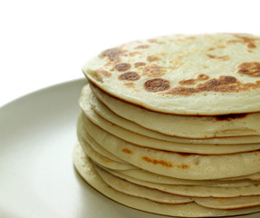 A stack of pancakes