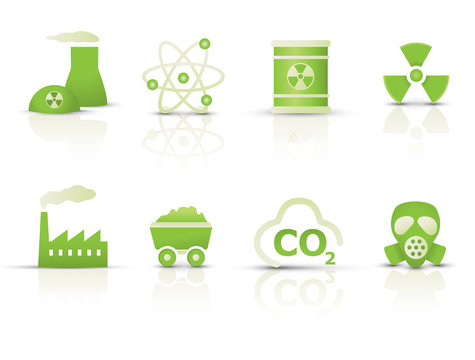 Vektor Iconset - Symbole Fossile Energien - 3D (1/2)