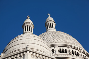 Fototapeta na wymiar Domes of Scare Coeur. One of most beautiful churches in Paris