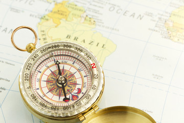 compass on a map