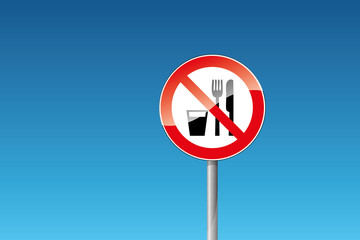 Verbot Essen und Trinken verboten