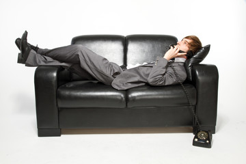 manager on sofa