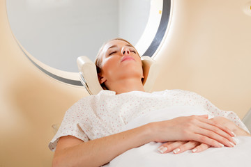 Female Taking CT Scan