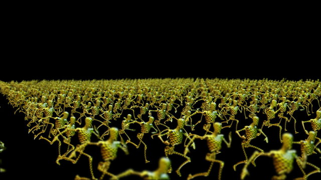 Test Robot Crowd Running, Alpha included