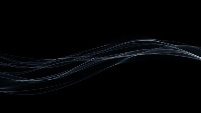 Wispy lines against black, seamless loop