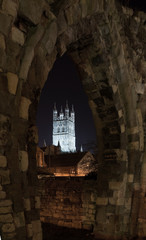 Fototapeta na wymiar Gloucester Cathedral at Night