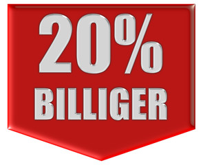 Marker rot Pfeil unten 20 PROZENT BILLIGER