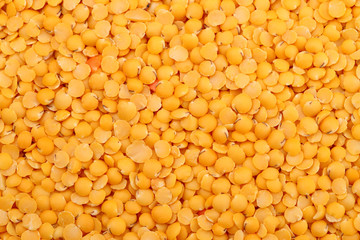 Yellow lentils background