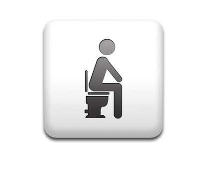 Boton cuadrado blanco WC