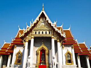 Benchamabophit temple in Bangkok , Thailand