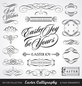easter calligraphy set (vector)