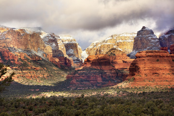 Boynton Red White Rock Canyon Snow Clouds Sedona Arizona