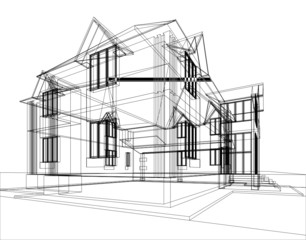 Abstract sketch of house