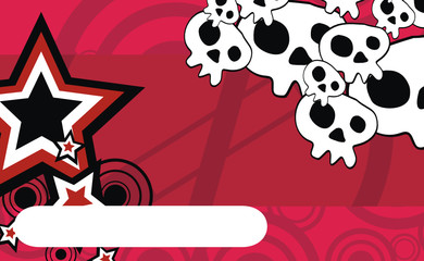 skull cartoon background4