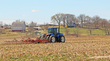 Fototapeta premium Tractor and Plow