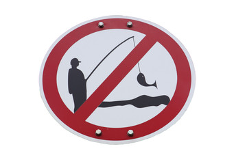 Schild Angeln verboten 