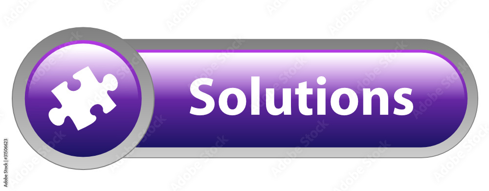 Poster purple solutions vector web button