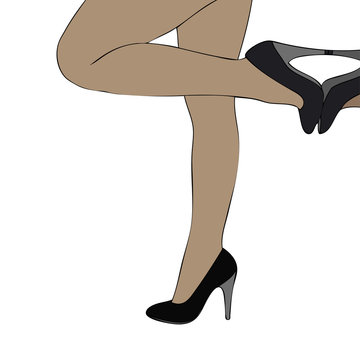 recommend clip art: Legs of woman in high heels