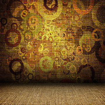 grunge textile room