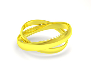 Fototapeta premium isolated gold wedding rings