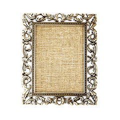 golden frame on a white background