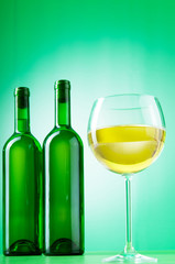 Wine concept with gradient background