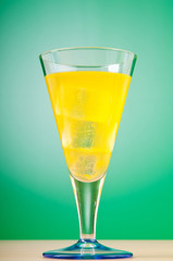 Colourful cocktail in glasses
