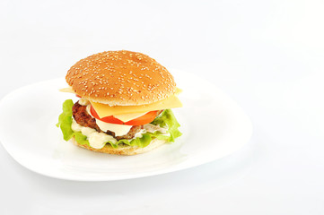 hamburger with cutlet