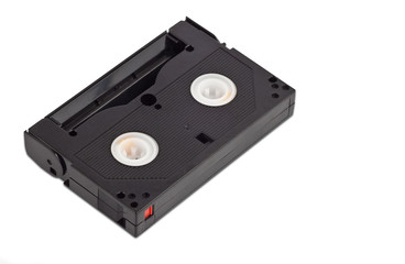 Video casette on a white background